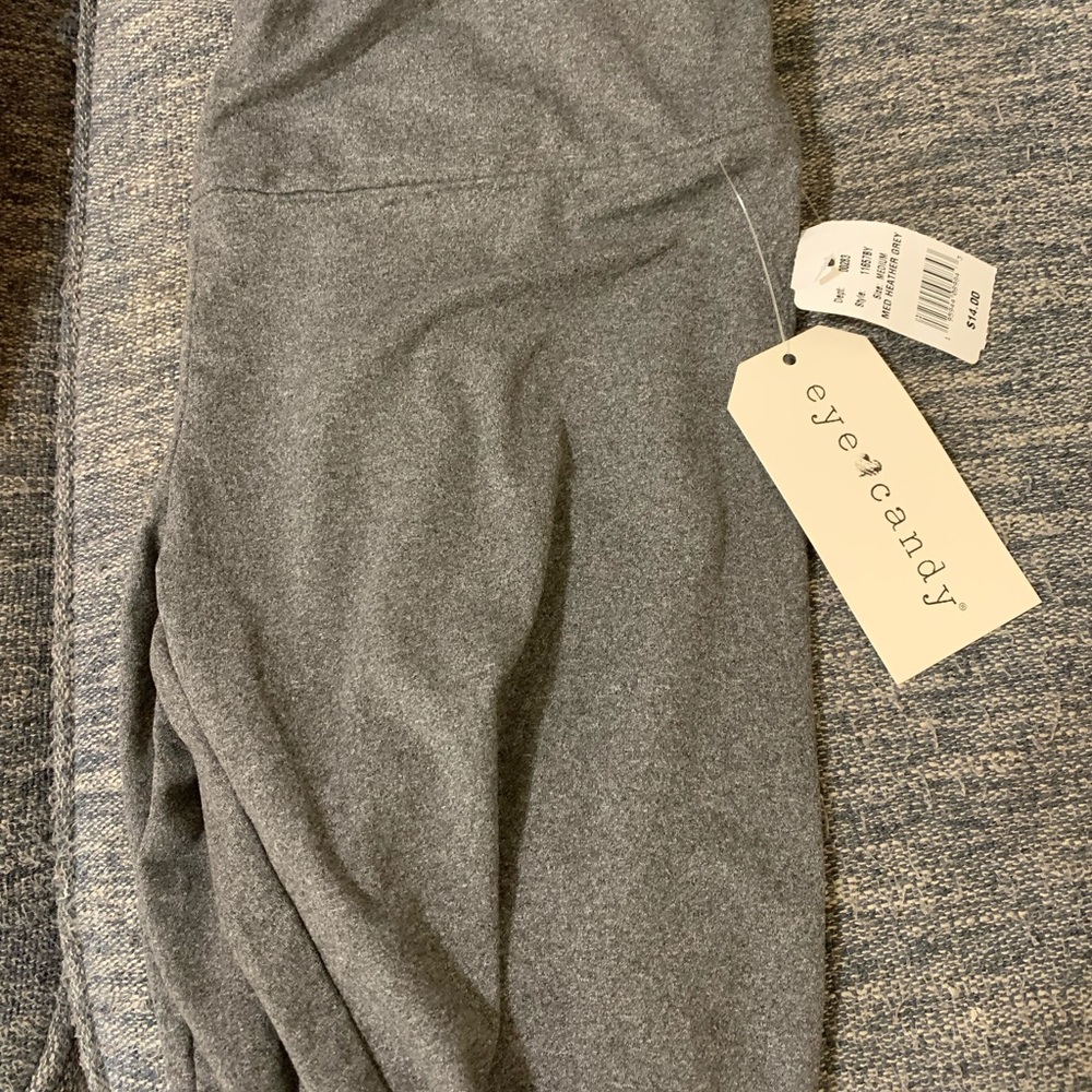 Juniors eye candy leggings grey size medium